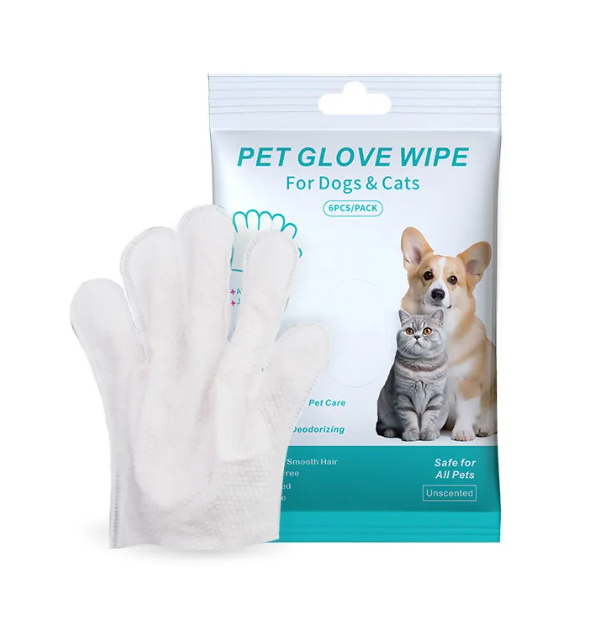 Gentle Pet Cleaning Gloves & Wipes
