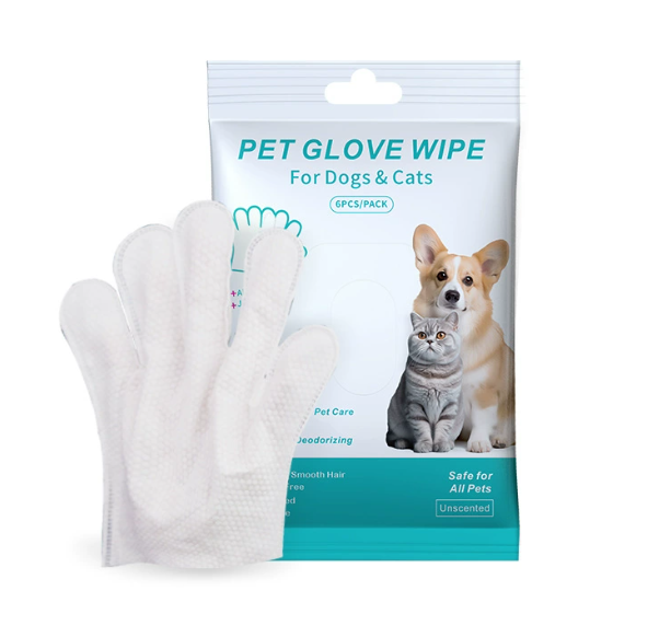 Gentle Pet Cleaning Gloves & Wipes