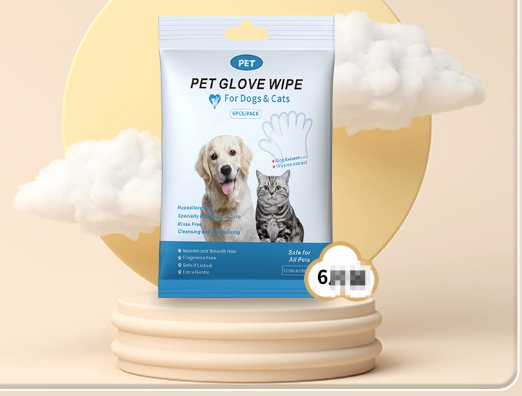 Gentle Pet Cleaning Gloves & Wipes
